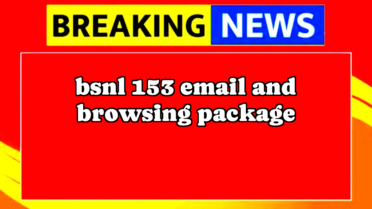 Bsnl recharge only calling: BSNL ₹153 Email and Browsing Package
