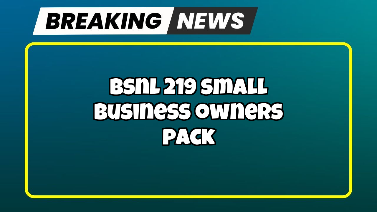 Recharge bsnl online: BSNL ₹219 Small Business Owner's Pack