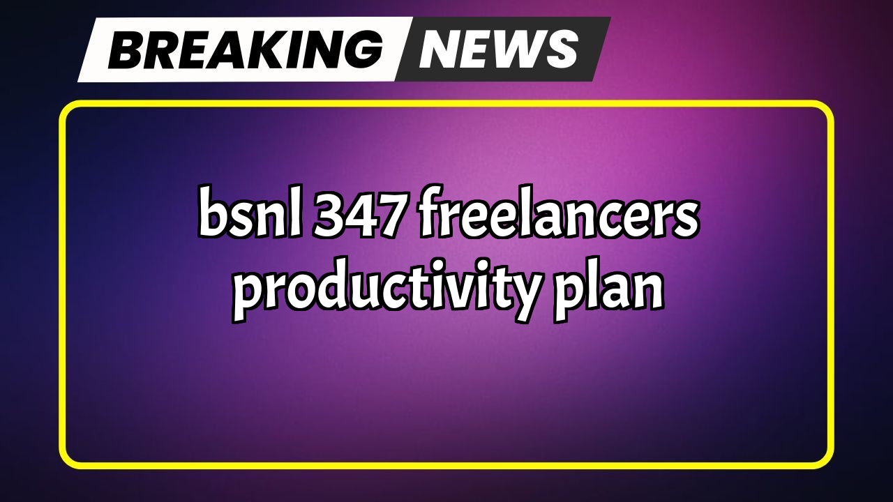 Recharge bsnl online: BSNL ₹347 Freelancer's Productivity Plan