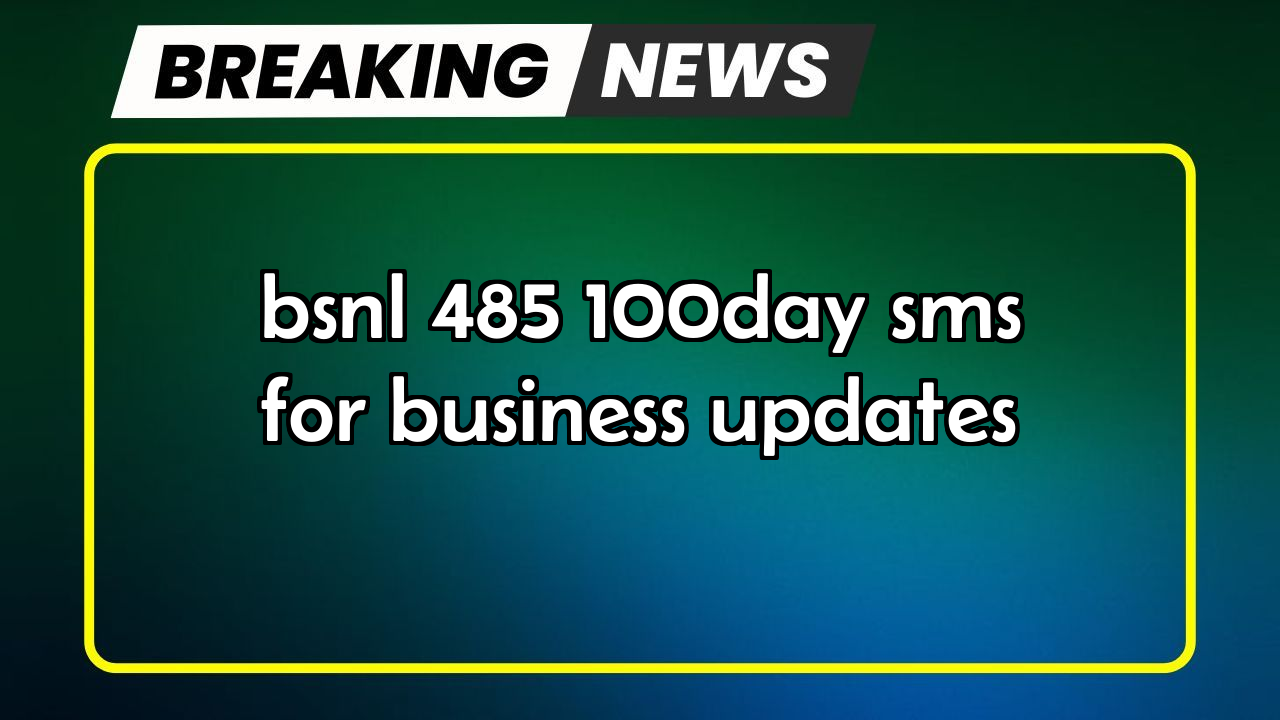 Bsnl recharge unlimited: BSNL ₹485 100/day SMS for Business Updates