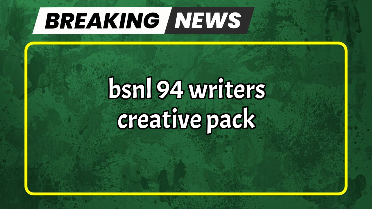 Bsnl recharge plan: BSNL ₹94 Writer's Creative Pack