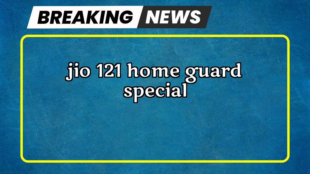 Jio recharge validity check: Jio ₹121 Home Guard Special