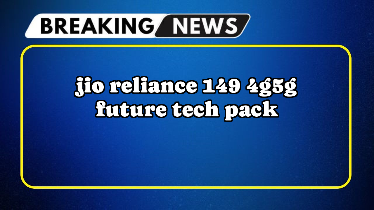 Jio 5g recharge plan: Jio Reliance ₹149 4G/5G Future Tech Pack