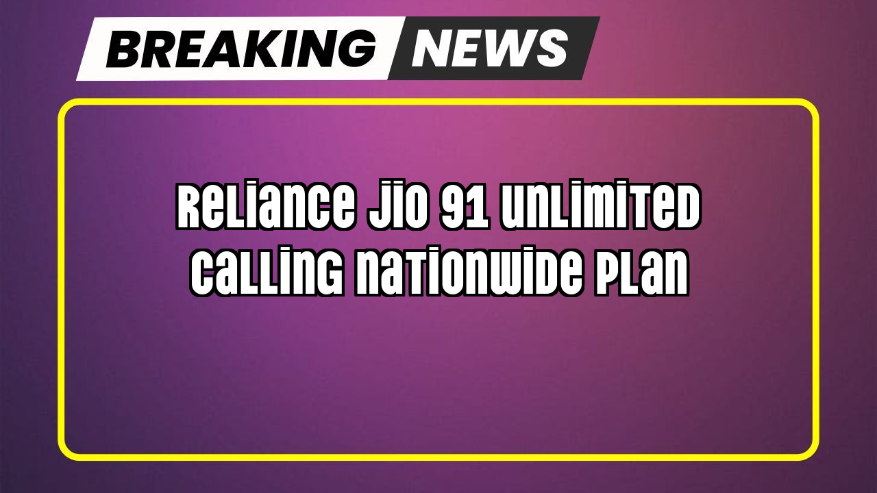 Jio recharge validity check: Reliance Jio ₹91 Unlimited Calling  Nationwide Plan