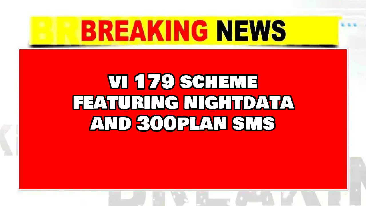 Vi number recharge: Vi ₹179 Scheme featuring NightData and 300/plan SMS