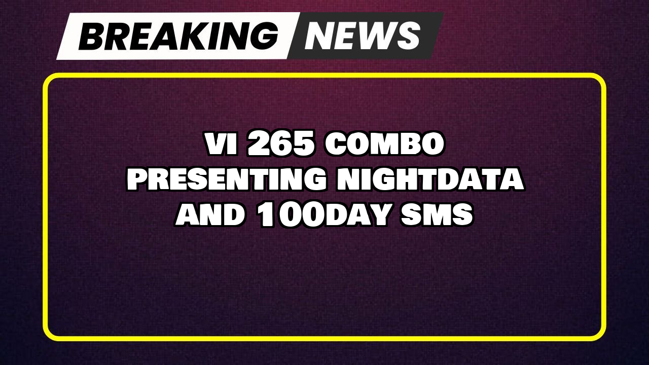Recharge vi online: Vi ₹265 Combo presenting NightData and 100/day SMS