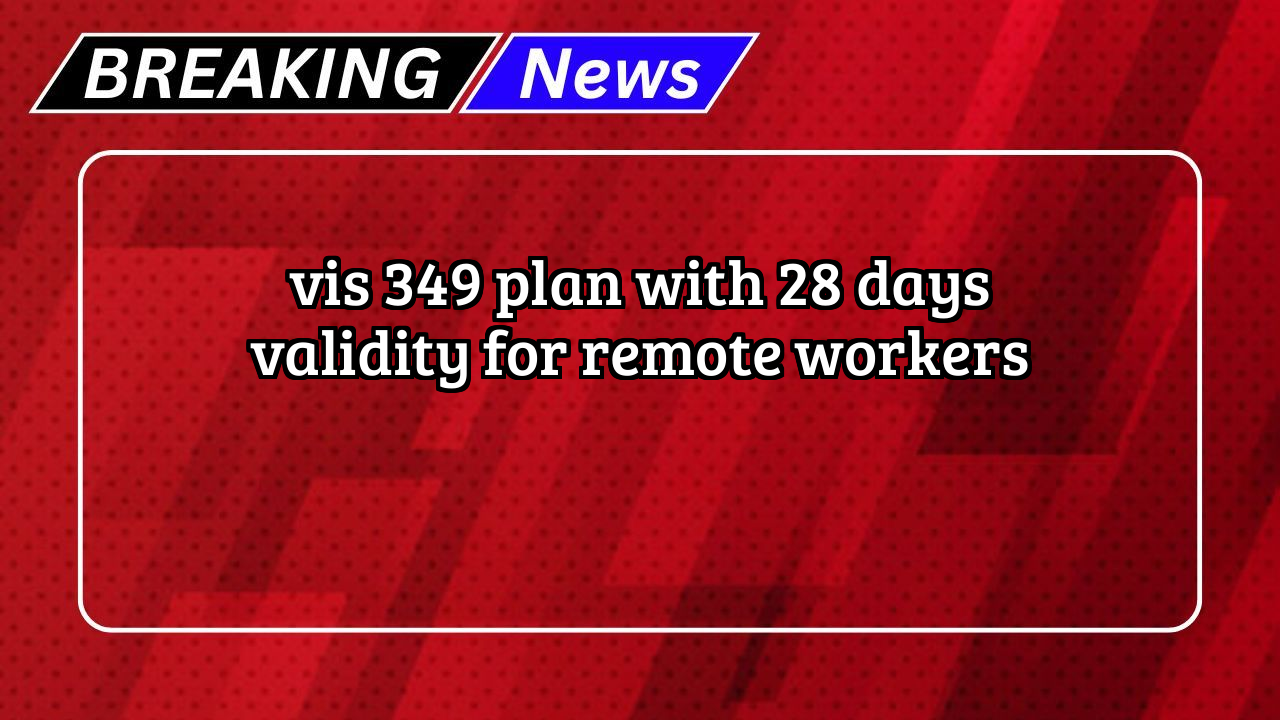 Vi recharge validity check: Vi's ₹349 Plan with 28 Days Validity for Remote Workers